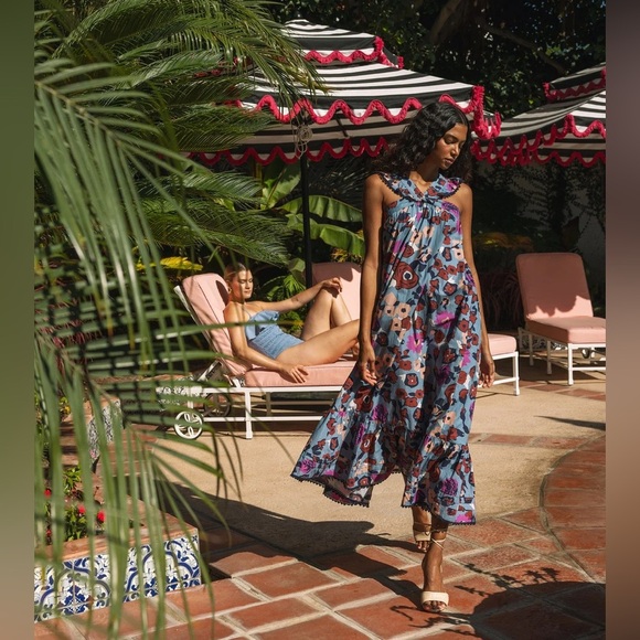 CLEOBELLA hedy midi dress in‎ Waterlily purple multi Sz Large NWT - Picture 2 of 16